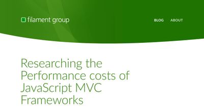 Screenshot of Researching the Performance costs of JavaScript MVC Frameworks